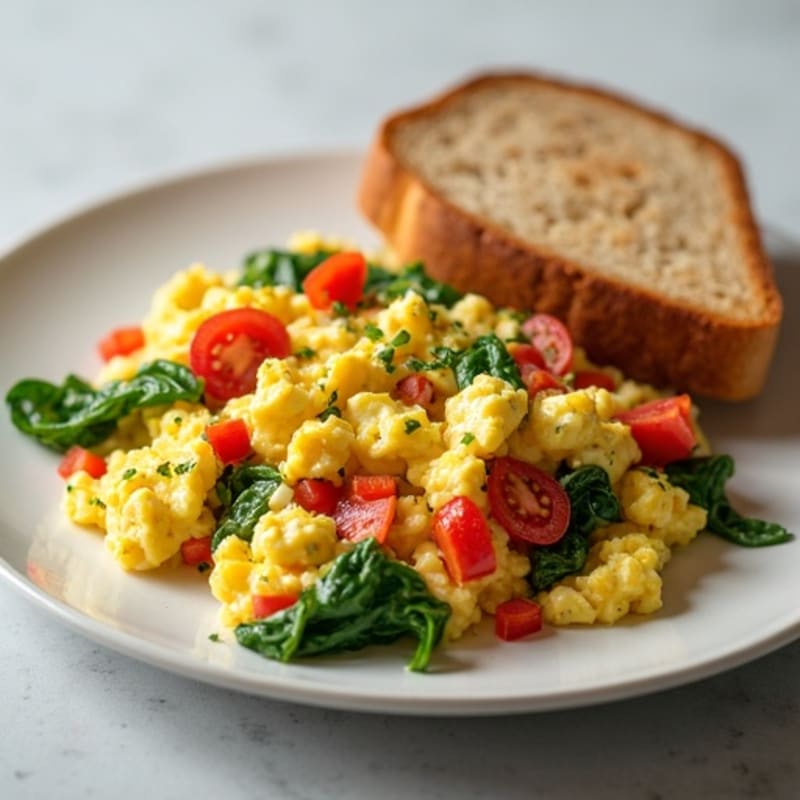 Egg White and Cottage Cheese Veggie Scramble