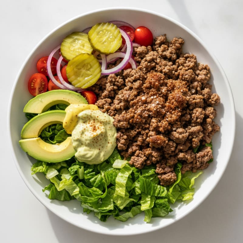 Classic Beef Burger Bowl