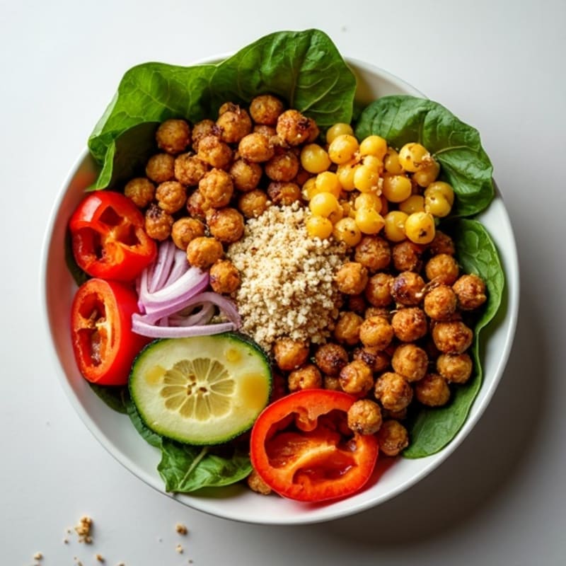 Crispy Roasted Chickpea and Vegetable Power Bowl