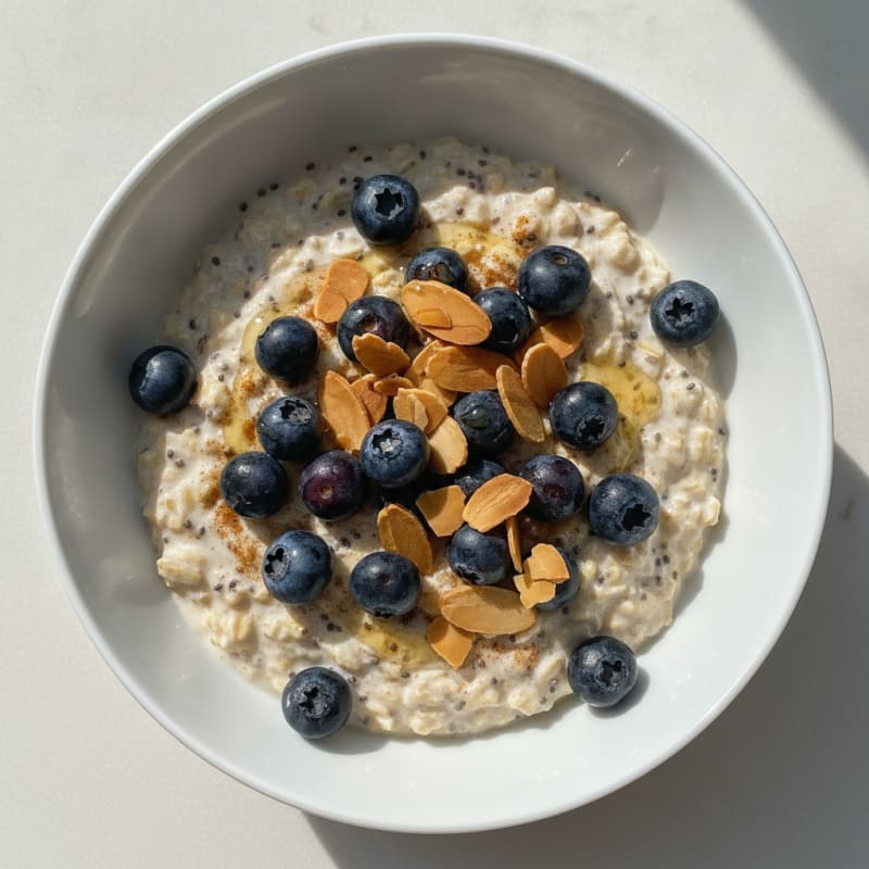 Berry-Almond Overnight Oats with Chia