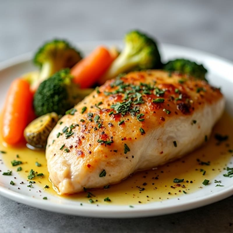 Herb-Roasted Chicken with Crispy Roasted Vegetables