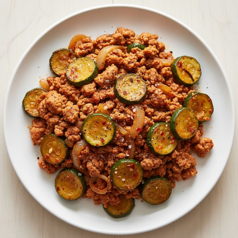 Tender Paprika Turkey & Zucchini Skillet