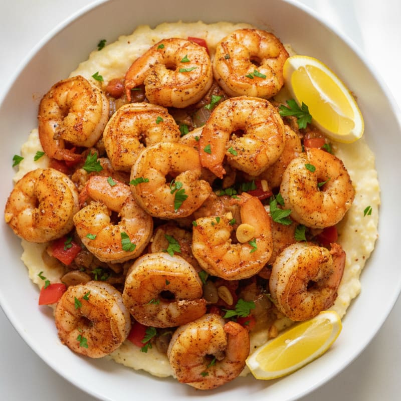 Cajun Shrimp with Creamy Grits