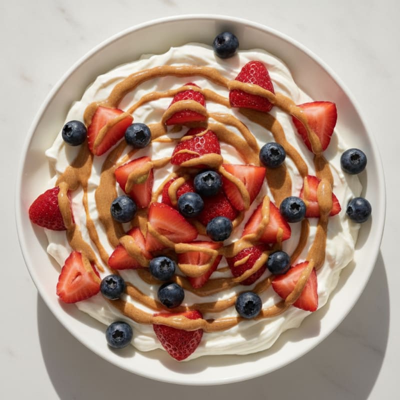 Silky Greek Yogurt Protein Pudding with Berries