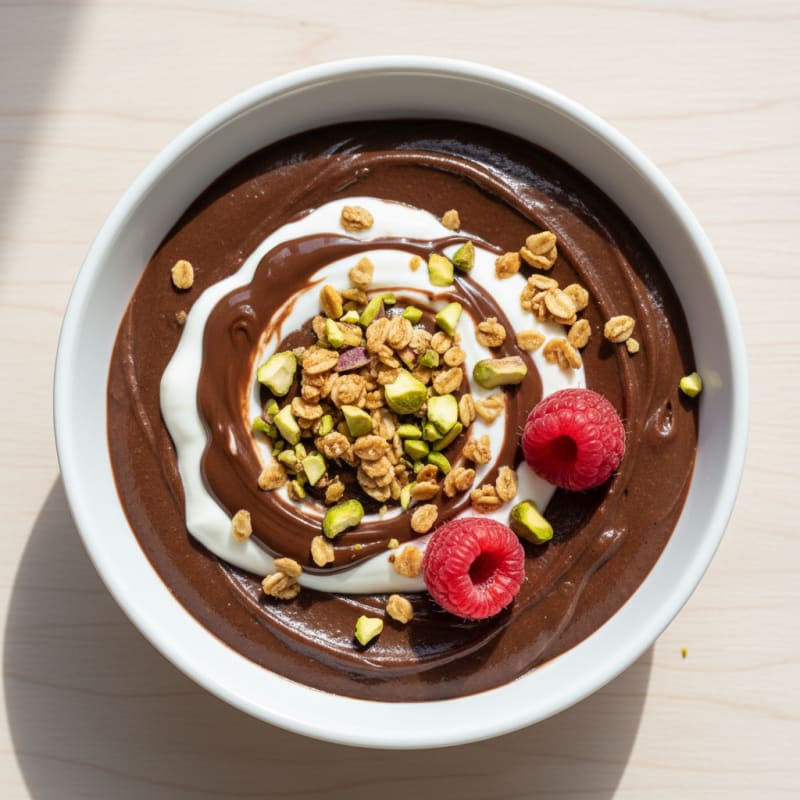 Silky Chocolate Protein Pudding with Non-Dairy Yogurt