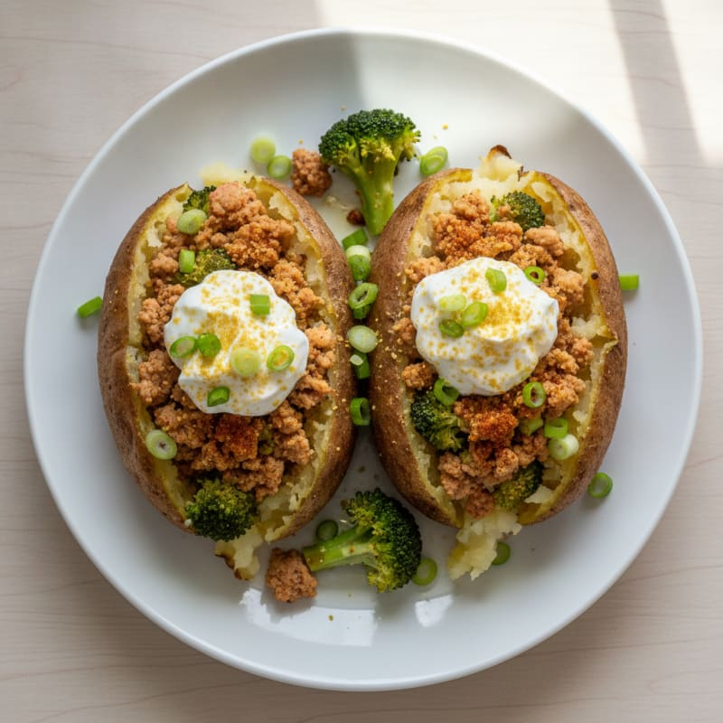 Loaded Baked Potatoes with Savory Toppings