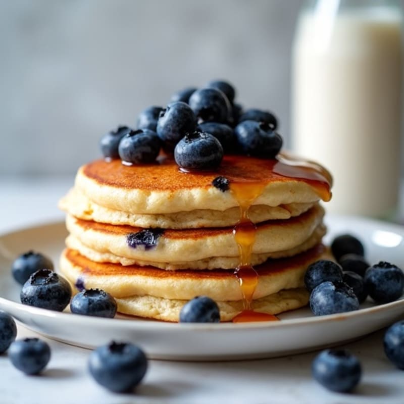 Protein-Packed Fluffy Gluten-Free Blueberry Pancakes