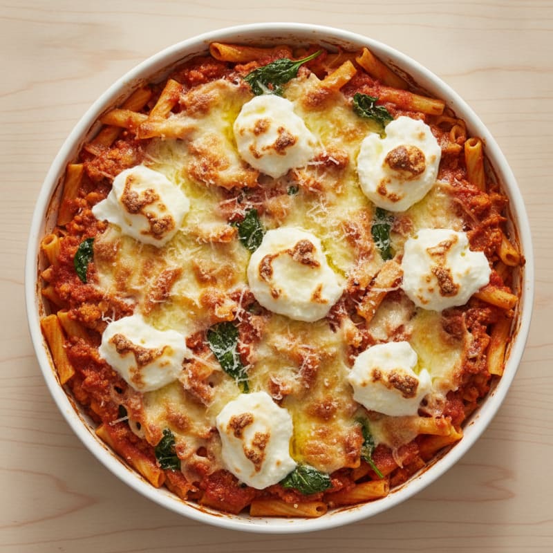 Classic Baked Ziti with Ricotta