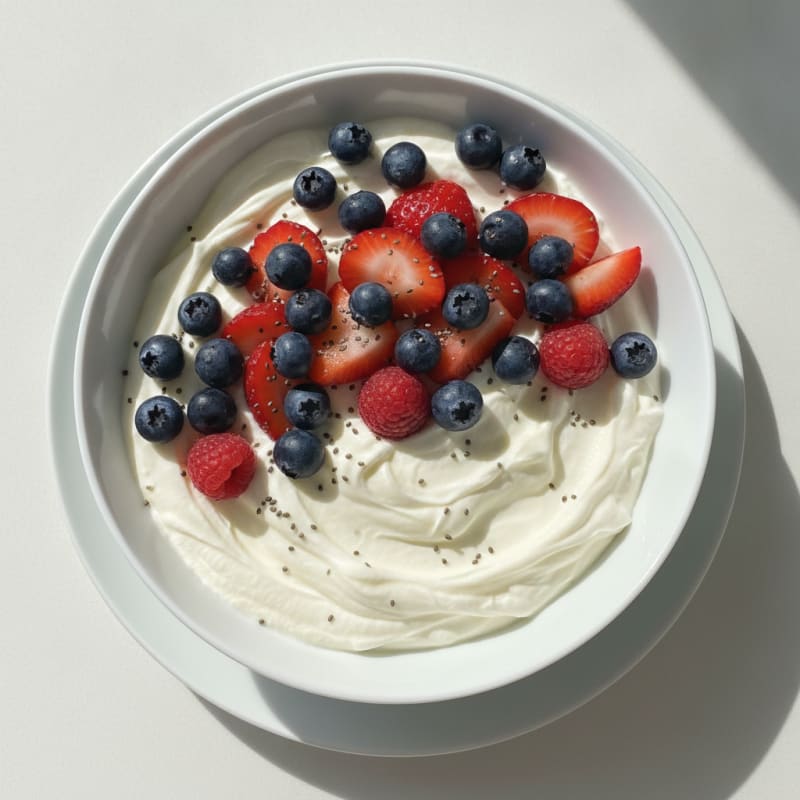 Silky Greek Yogurt Protein Pudding with Berries