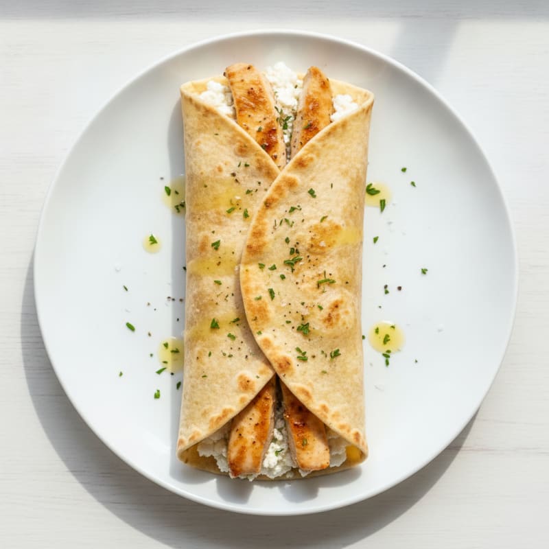 Savory Chicken Cottage Cheese Wrap