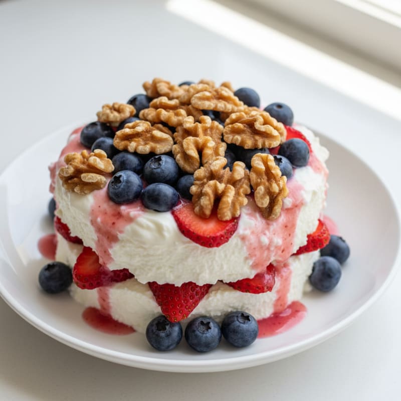 Protein Fruit Parfait with Greek Yogurt and Whey