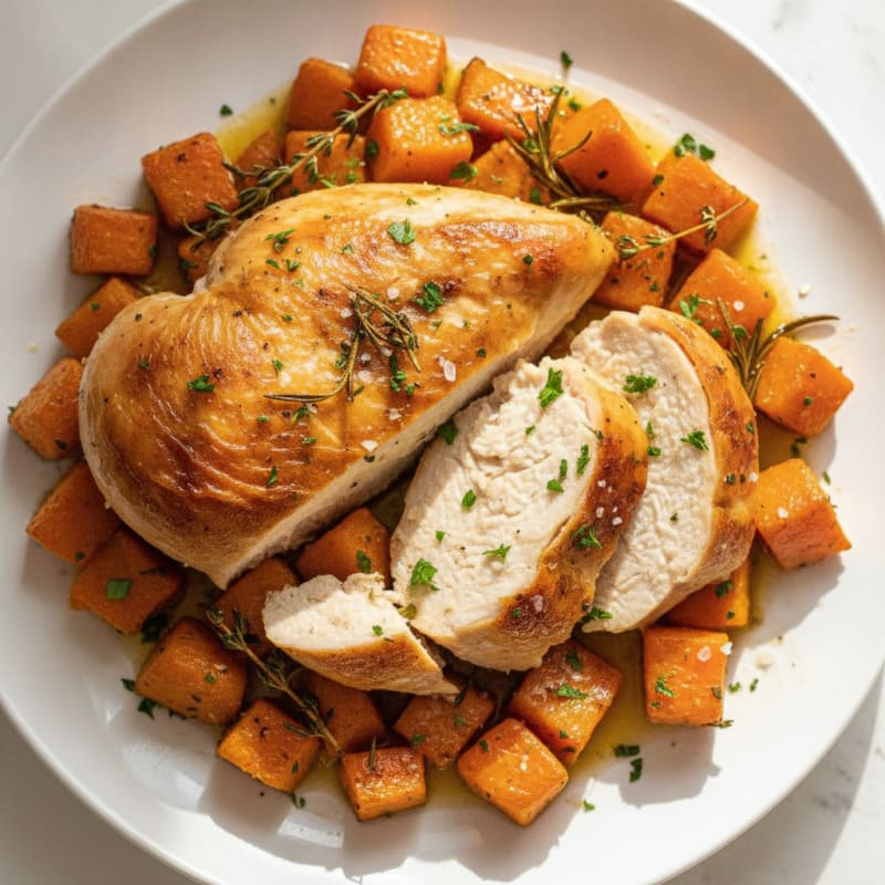 Garlic Herb Roasted Chicken with Root Vegetables