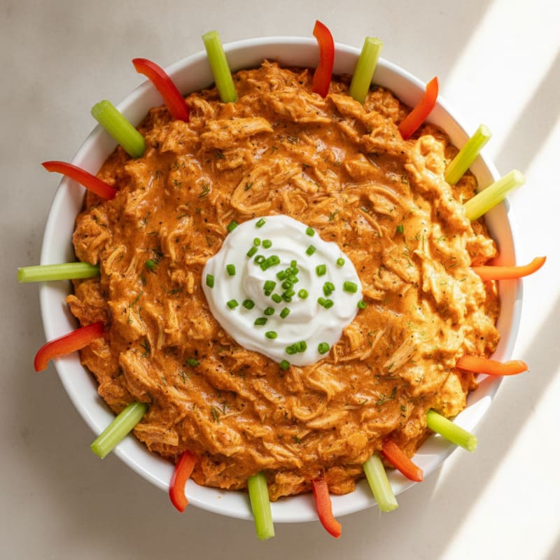 Buffalo Chicken Dip with Creamy Ranch