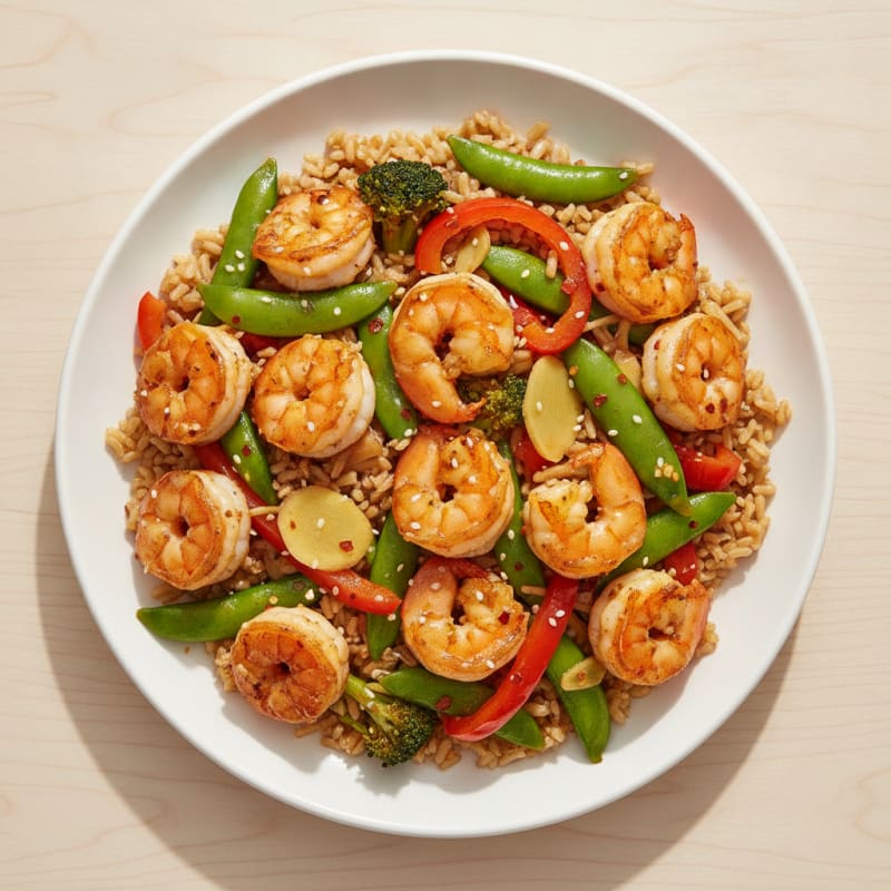 Ginger-Garlic Prawn Stir-Fry