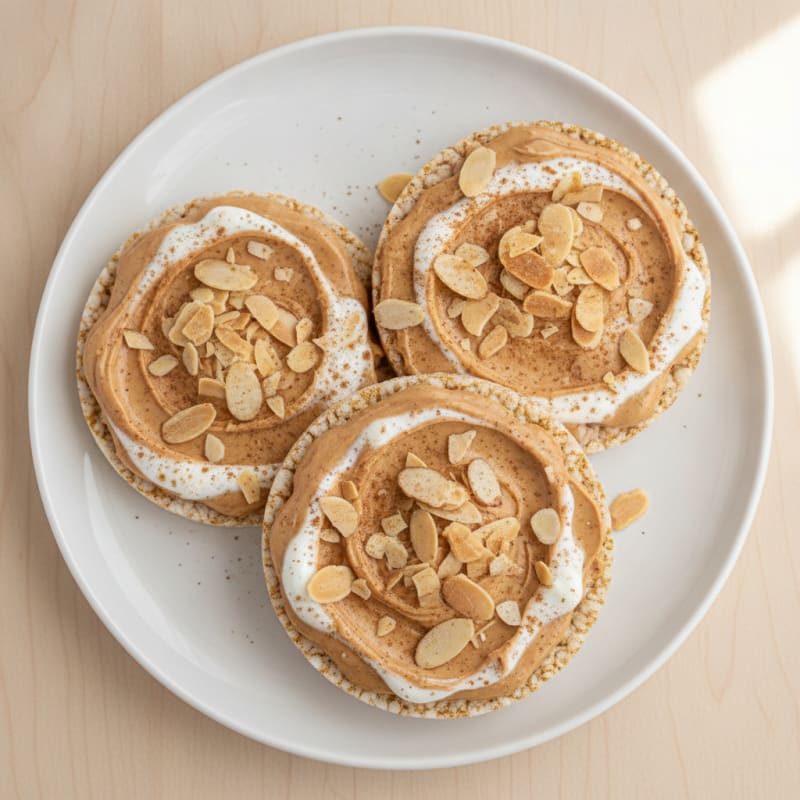 Peanut Butter Greek Yogurt Rice Cake