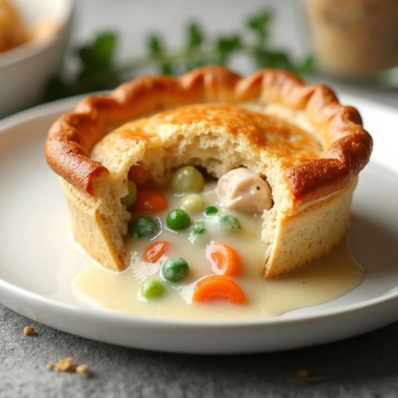 Creamy Chicken and Vegetable Pot Pie with a Flaky Whole Wheat Crust