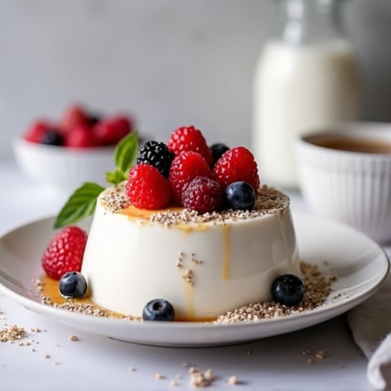 Silky Greek Yogurt Protein Mousse with Mixed Berries