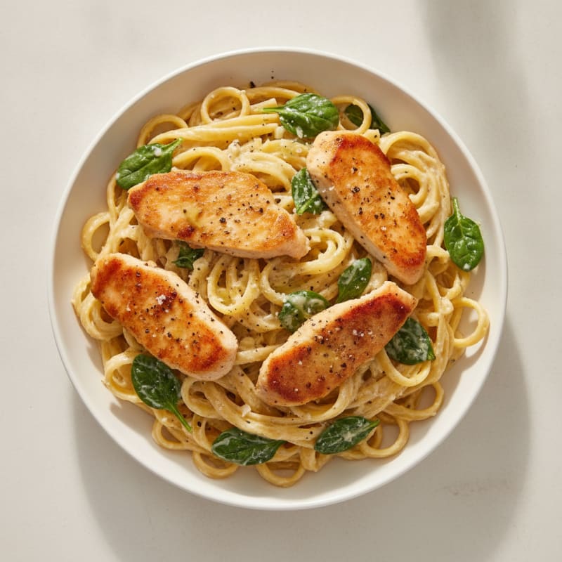 Creamy Garlic Parmesan Chicken Fettuccine