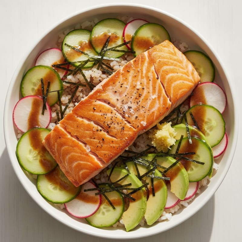 Salmon Sushi Rice Bowl