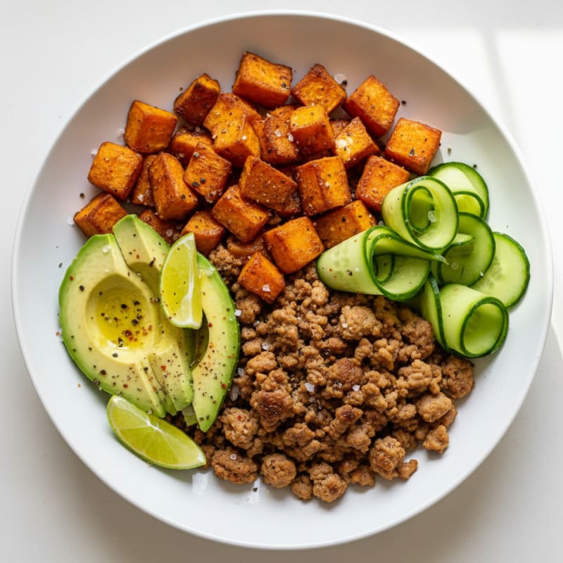 Sweet Potato and Turkey Mince Bowl