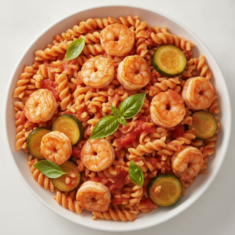 Shrimp Pasta with Tomato Basil Sauce