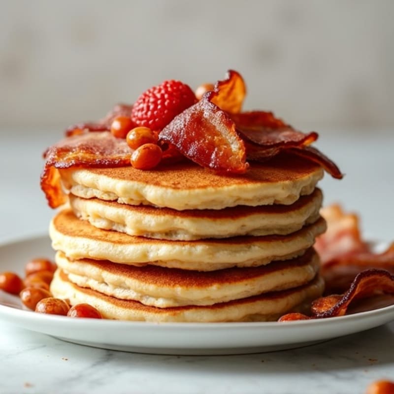 Protein-Packed Almond Flour Pancakes with Crispy Turkey Bacon