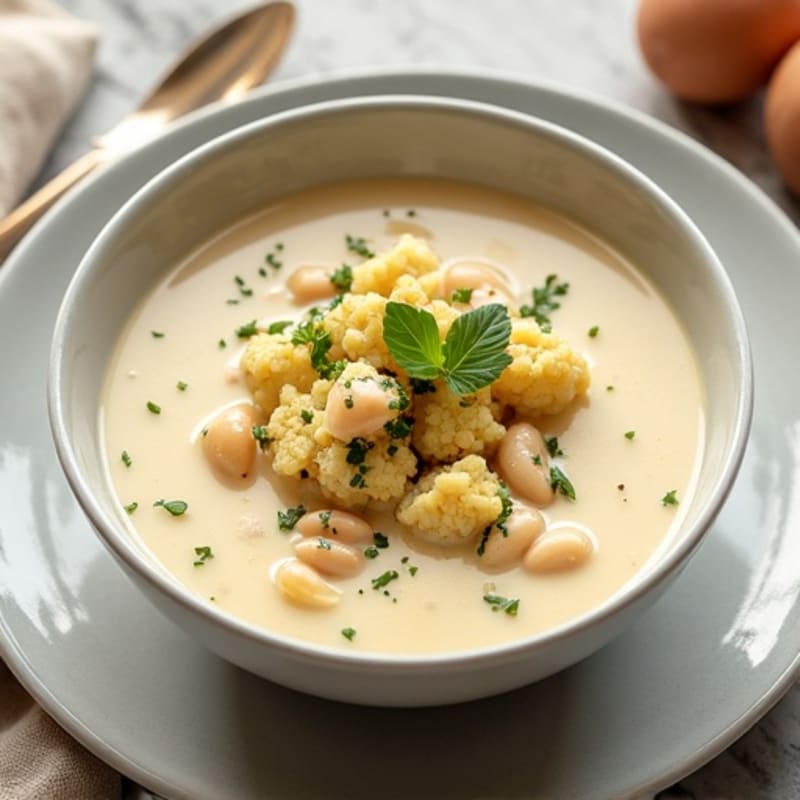 Creamy Roasted Garlic Cauliflower Potato Soup