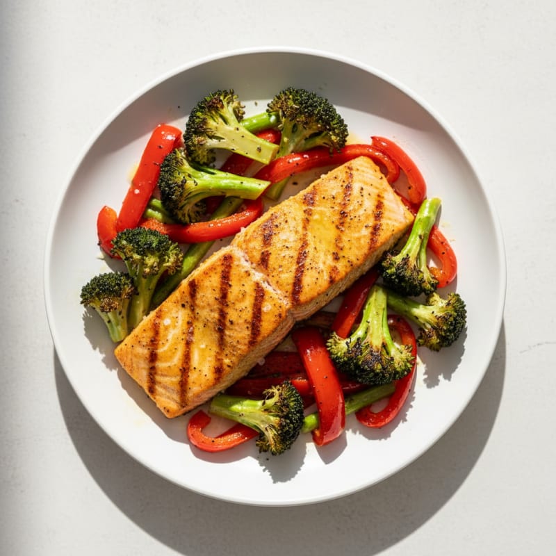 Turmeric-Ginger Salmon with Roasted Vegetables