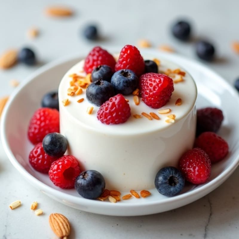 Silky Greek Yogurt Protein Pudding with Berries