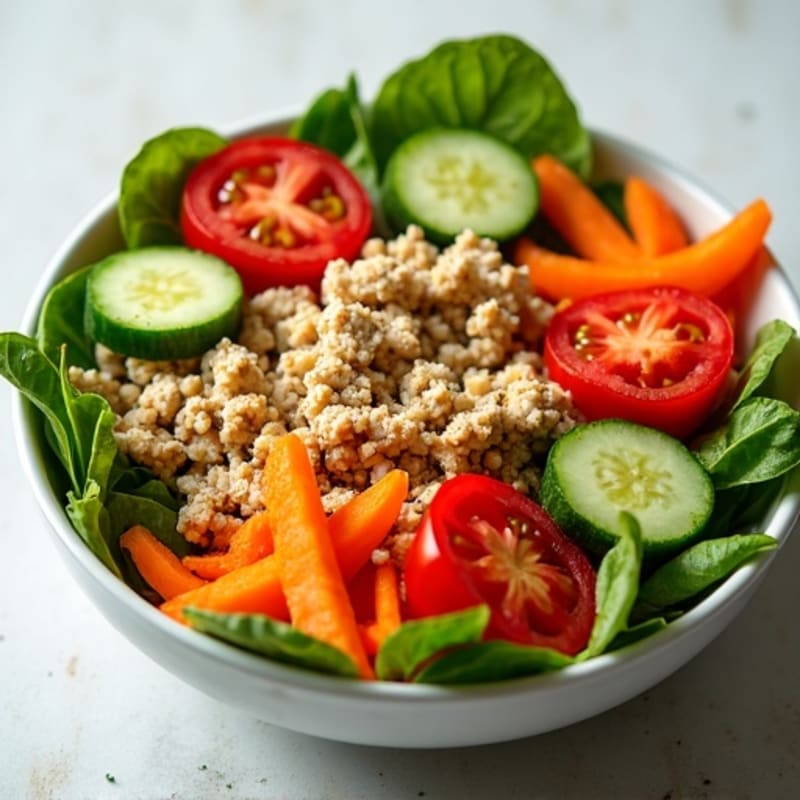Lean Turkey and Crisp Veggie Power Bowl with Zesty Dressing