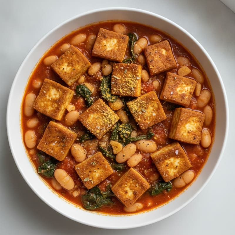 Tofu and White Bean Tomato Stew