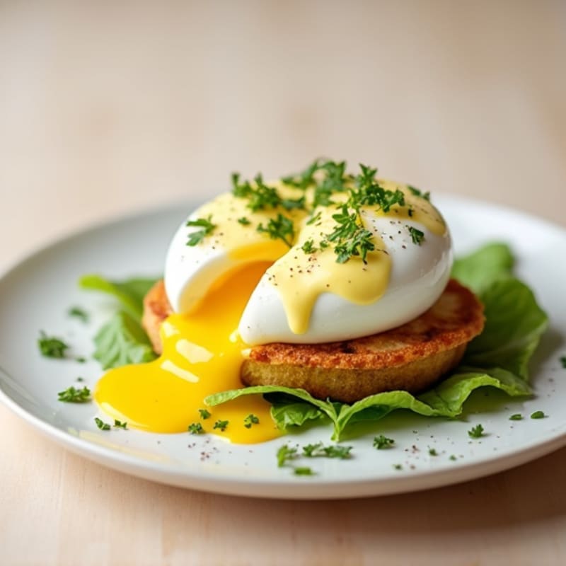Protein-Packed Poached Eggs with Avocado Hollandaise