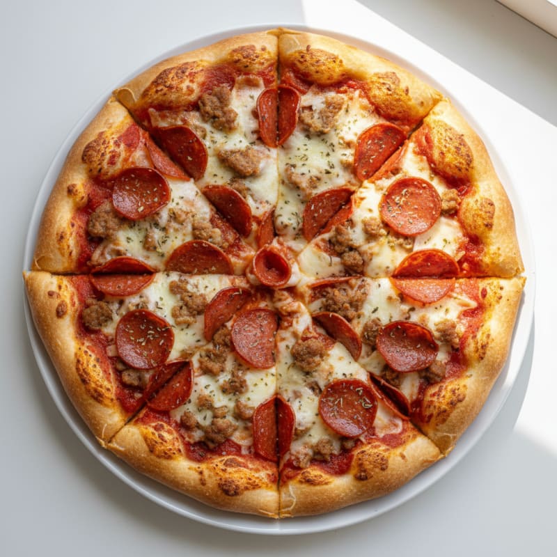 Crispy Meat Lovers Stuffed Crust Pizza