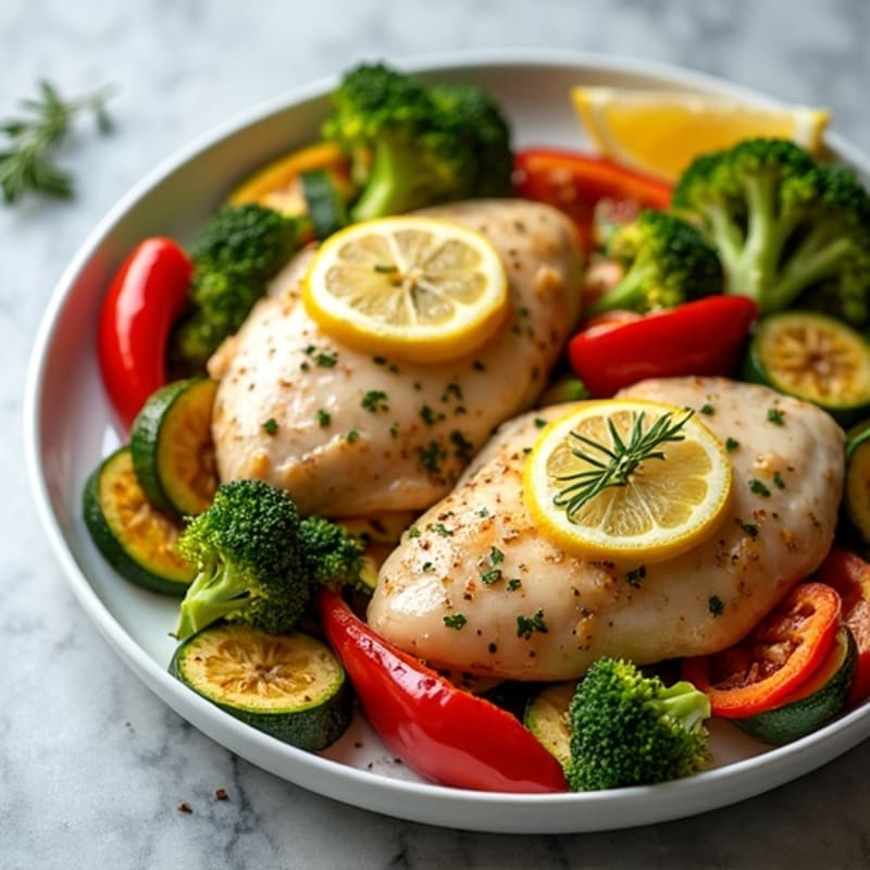 Sheet Pan Lemon Herb Chicken with Roasted Vegetables