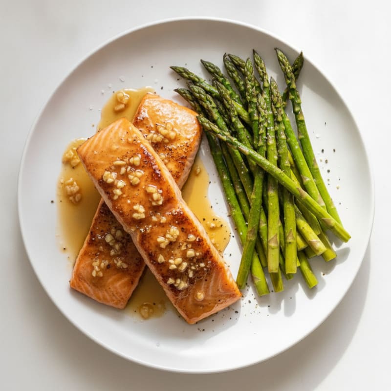 Honey-Garlic Glazed Salmon with Asparagus