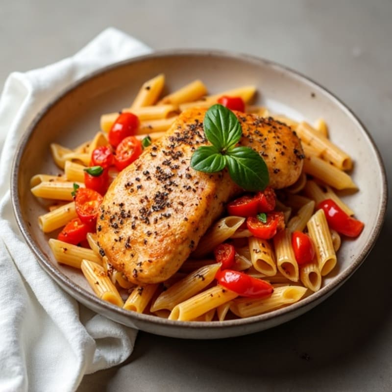 Spicy Paprika Chicken and Bell Pepper Pasta