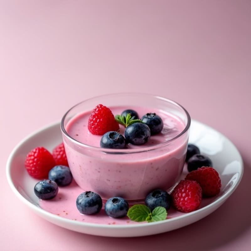 Silky Greek Yogurt Protein Mousse with Mixed Berries