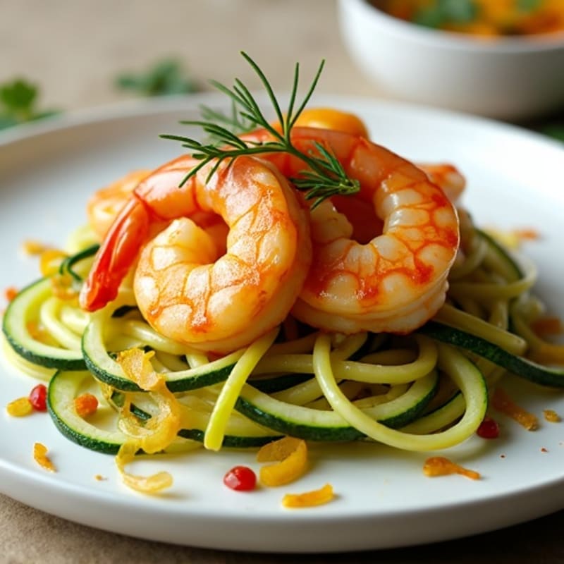 Citrus-Ginger Shrimp with Zucchini Noodles