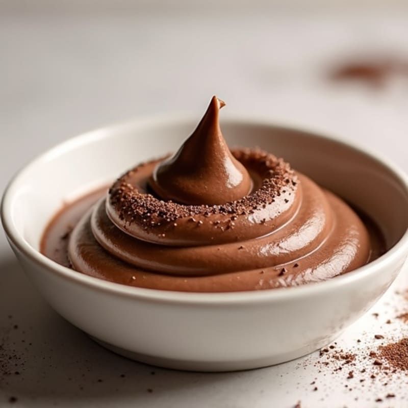 Silky Chocolate Protein Pudding with Almond Butter Swirl
