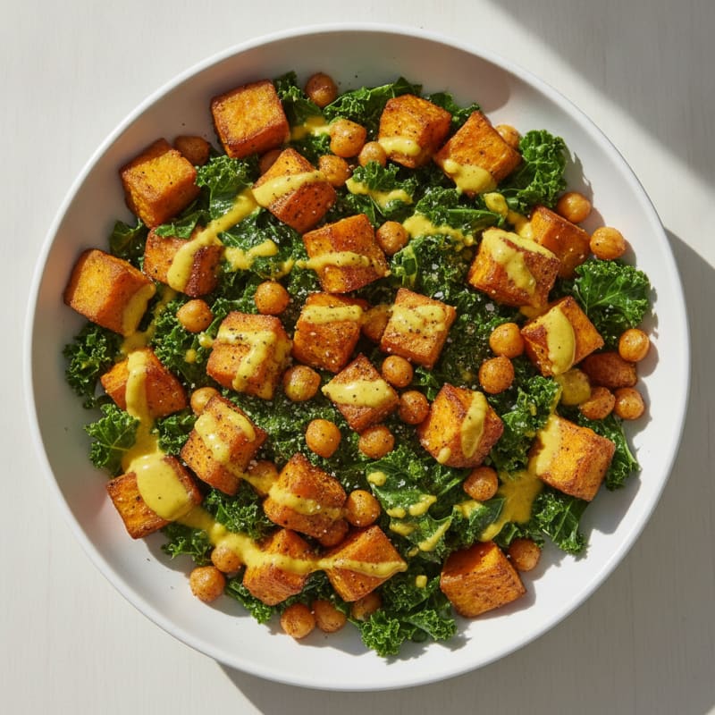 Roasted Sweet Potato and Kale Bowl