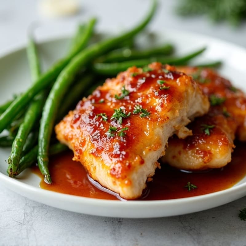 Crispy Teriyaki Chicken with Roasted Green Beans