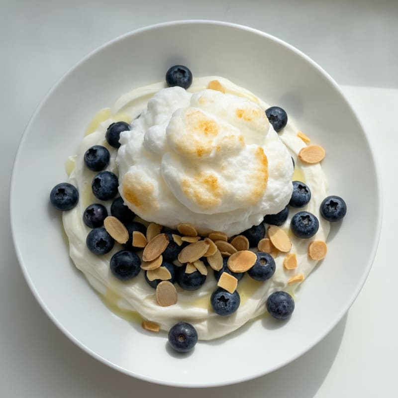 Protein Greek Yogurt Parfait with Egg White Whip