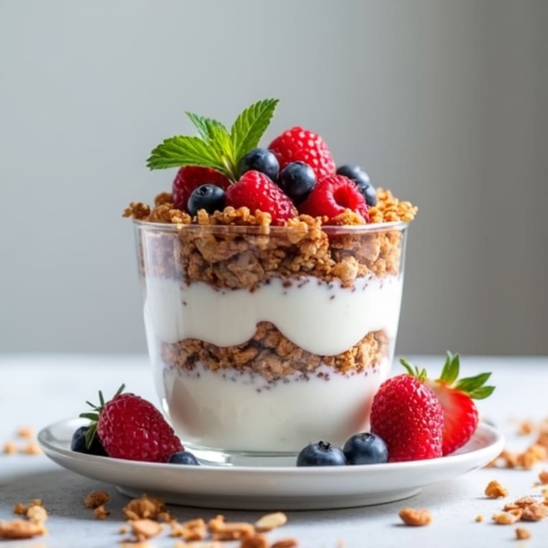 Creamy Greek Yogurt Protein Parfait with Mixed Berries