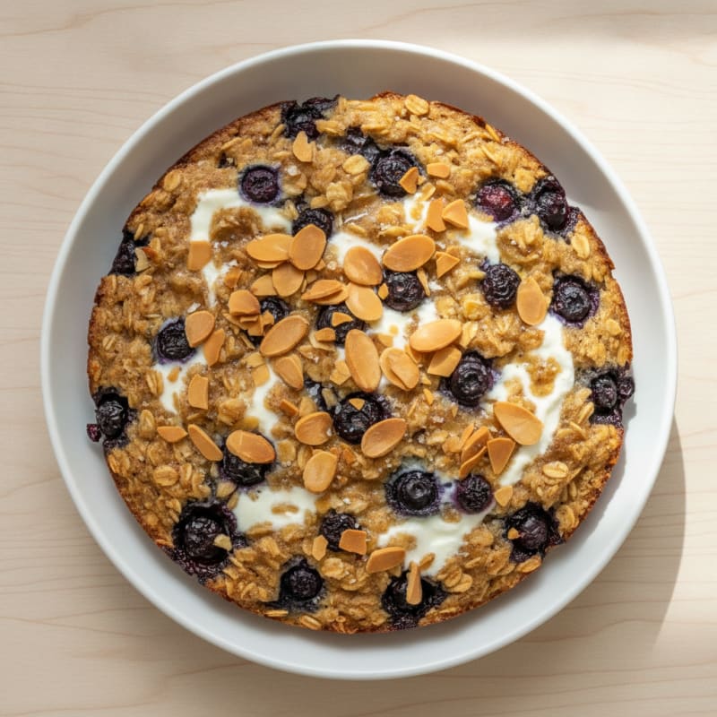 Blueberry Almond Oatmeal Bake