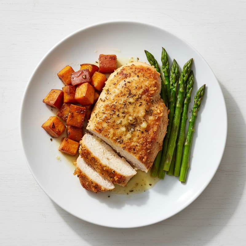 Crispy Lemon-Herb Roasted Chicken Breast