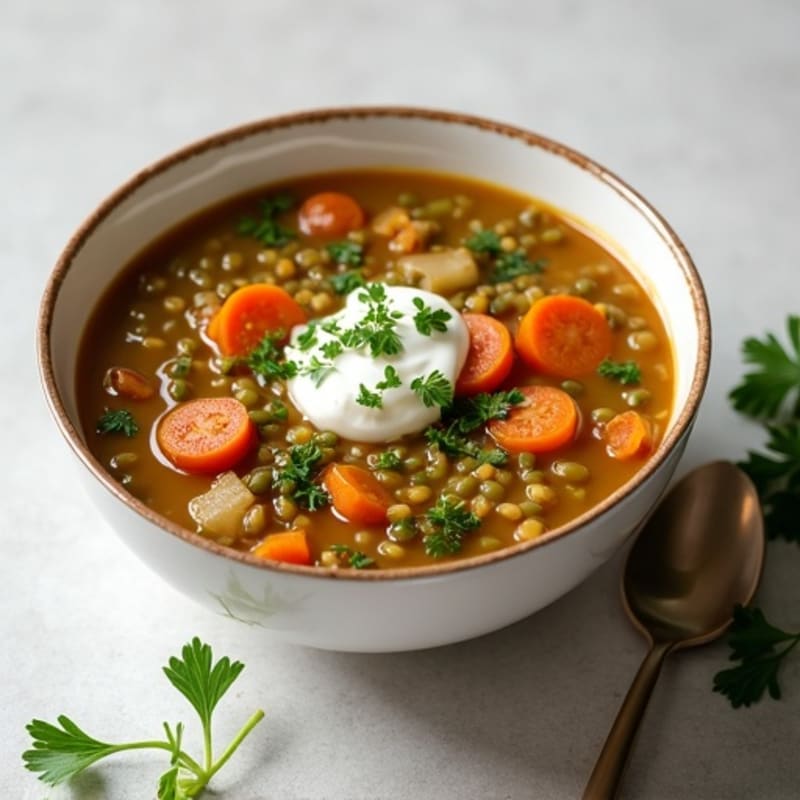 Hearty Lentil Soup with Fresh Herbs