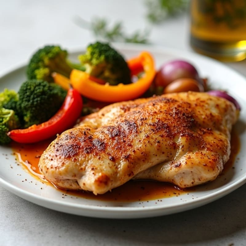 Spiced Roasted Chicken with Crispy Roasted Vegetables