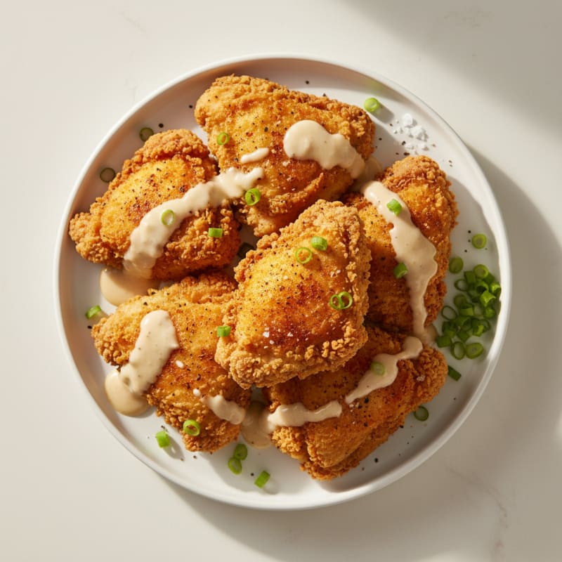 Crispy Buttermilk Fried Chicken Thighs