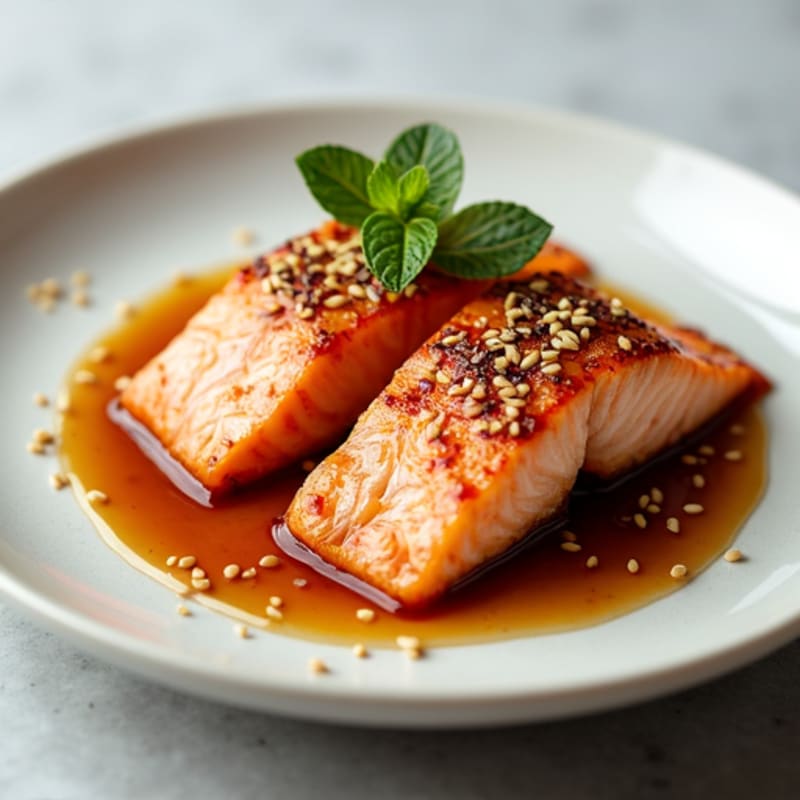 Honey-Ginger Glazed Salmon with Sesame