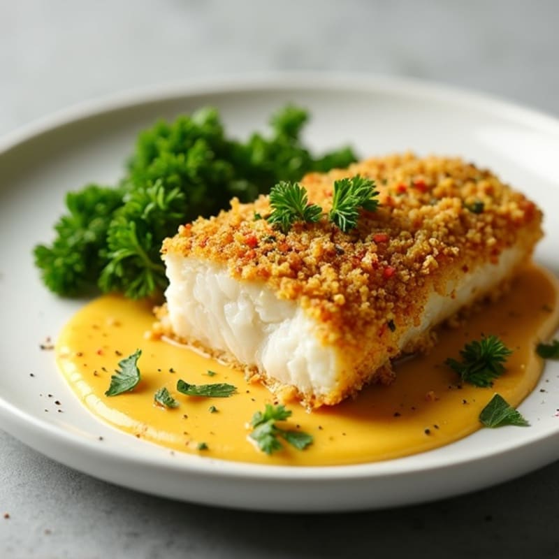 Crispy Pistachio-Crusted Cod with Citrus-Ginger Sauce